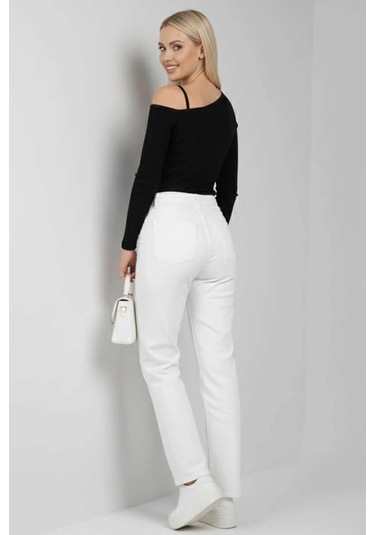Biçomi Tek Omuz İpli Bluz Siyah T4328 Siyah
