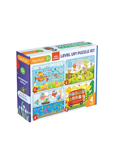 Doerkids Kademeli Taşıtlar Puzzle Eğitici Puzzle 30 Parça 4 In 1