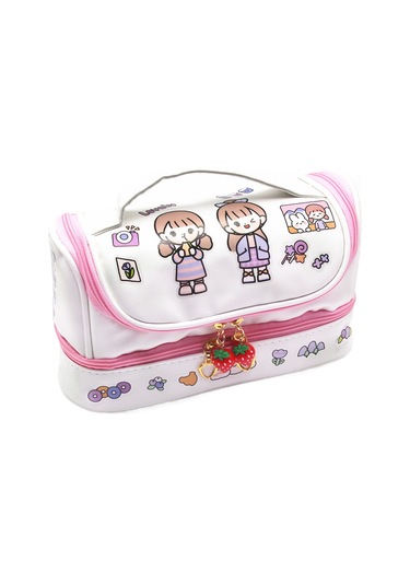 Aurora Öğrenci Kalemçantası Büyük Kapasiteli Saklamaçantasıpembe Pembe