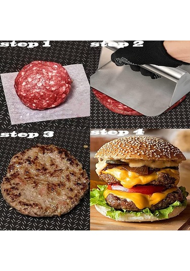 304 Paslanmaz Çelikten Hamburger Presi, Et Pres Plakası, Et