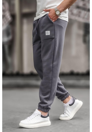 Madmext Füme Cep Detaylı Erkek Basic Eşofman Altı 6522-füme Füme