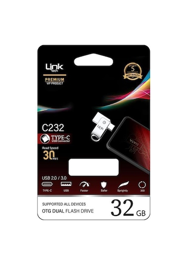 Linktech C232 Premium 32GB OTG Type-C USB Bellek - USB Flash Drive