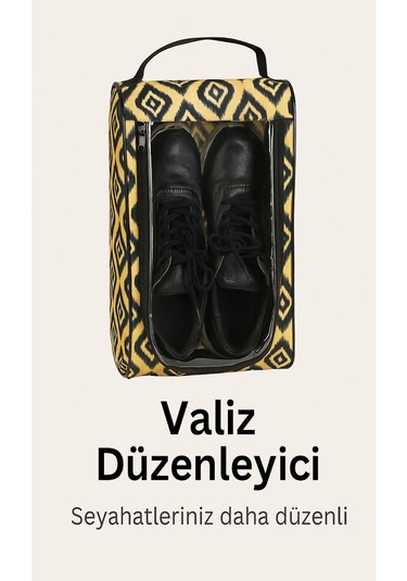Valiz Düzenleyici I Ayakkabı Taşıma Çantası I Bavul Içi Düzenleyici I Ayakkabı Taşıma Kutusu Bej