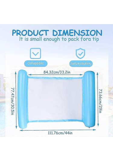 Bloomnest Su Hamağı, Plaj Yüzen Koltuk, Şişme Şezlong, Yetişkinler İçin, Ergonomik, Dayanıklı, Yüzme Havuzu Şamandırası, Lila Lila