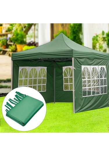 Suntek 1x Gazebos Çadır 3x2m Kamp Açık Gölgelik Mesh Yan Yeşil