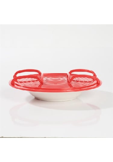 Kırmızı Katmanlı Buharda Pişirilmiş Rafların Çok Fonksiyonlu Mikrodalga Isıtması Palet Rafları Kırmızı