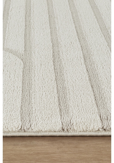 Kaşmir Halı 7/24 Plushy Runa Cream 200x290 Gri