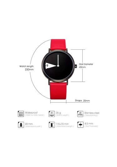 Minimalist Kadın Saati Ultra İnce Deri Kayışlı Moda Kuvars Kadın Saati Su Geçirmez