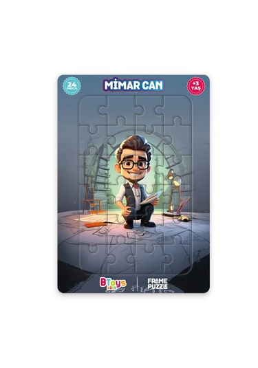 5 Adet Lisanslı 24 Parça Btoys Can Frame Puzzle 5 Adet Puzzle