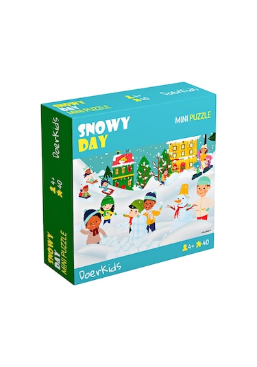 Doerkids Kar Eğlencesi Mini Puzzle 40 Parça