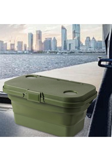 Homyl Katlanabilir Piknik Sepeti Taşınabilir Araba Yıkama Yeşil