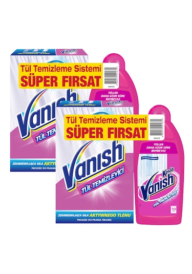 Vanish Tül Temizleyici Set ( Toz 400 gr + Parlatıcı 450 ML) X 2