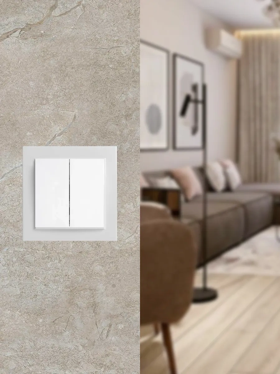 Stekker Beyaz Çift Tuşlu Anahtar 200333133