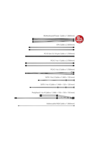 Asus ROG Strix 1000 W 80+ Gold Aura Edition PCIe Gen 5.0 Tam Modüler RGB Güç Kaynağı