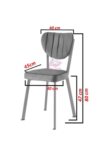 Esinti Metal Sandalye Renkli Ayak 4 Lü Set Cafe,restaurant,mutfak,salon,yemek Odası Sandalyesi 001