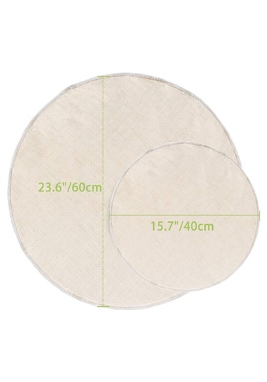 Organik %100 Pamuk 2 Adet Çember Süzme Bezi, Yıkanabilir 2 Ebat Bej