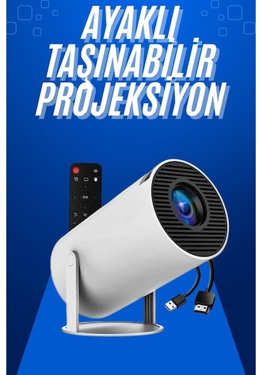 Taşınabilir Projeksiyon Ayaklı Projektör Android Uyumlu Hdmı Girişli 84011980