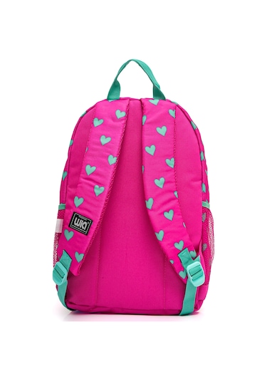 Wia Kids Kalp Desenli 4 Bölmeli İlkokul Çantası Pembe