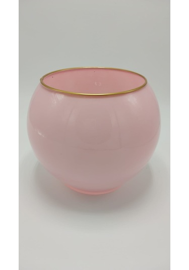 El Yapımı Şık Dekoratif Vazo Pembe Renk 15x18cm