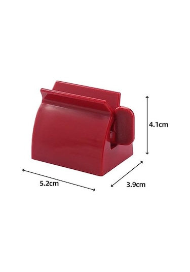 Kırmızı Banyo Aksesuarları Seti Haddeleme Diş Macunu Sıkacağı Tüp Diş Macunu Diş Macunu Sıkacağı Dağıtıcı Yaratıcı Diş Macunu Tutucu Kırmızı