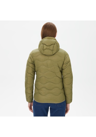 Peak Performance Helium Down Hood Kadın Yeşil Outdoor Mont Düz G79620040 Yeşil