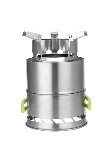 Maiyame Dış Mekan Çelik Çatırabilir Odun Ocağı Seti - Taşınabilir Kamp Mutfak, Izgara Ve Isıtma Aleti Standart Konfigürasyon Çok Renkli