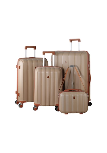 Mçs Polipropilen 4lü Valiz Seti V305 S21yy1000080-set 10584 Şampanya/kahve