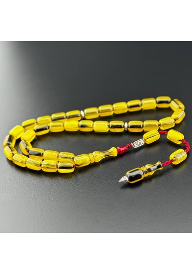 Özel Döküm Sıkma Kehribar Tesbih Hcz-model Fvmvmt Sarı