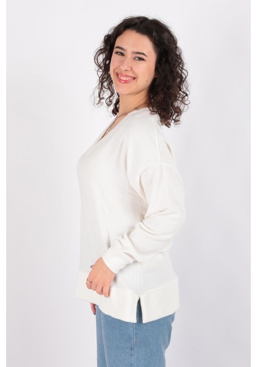 Busem W0011332 Kadın Kazak Ekru