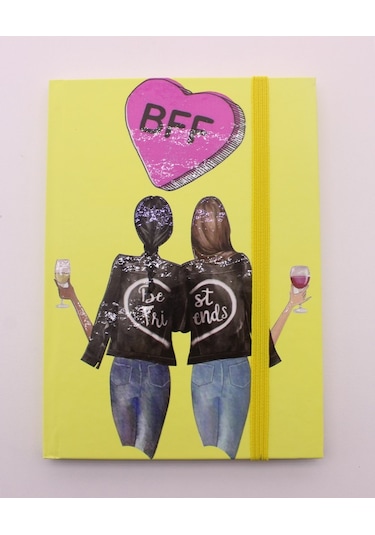 Star Global Lastikli Noktalı Sert Kapak Best Friend Defter