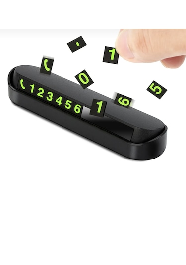 Point Araç Içi Park Telefon Numarası Fosforlu Numaratör Oto Cam Kartı