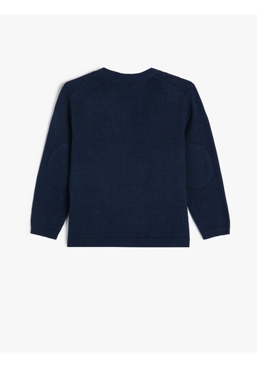 Koton Basic Hırka V Yaka Düğme Kapamalı Pamuklu Lacivert 5wkb90009tt Lacivert