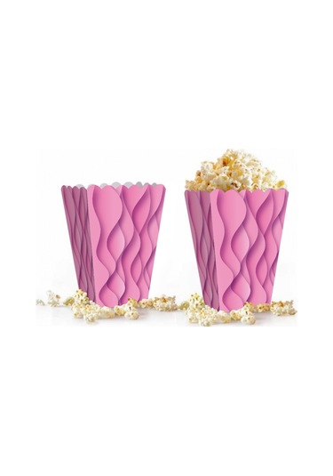 Dalgalı Pembe Mısır Kutusu 8 Adet