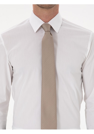 Cacharel Beyaz Slim Fit Pamuk Karışımlı Gömlek