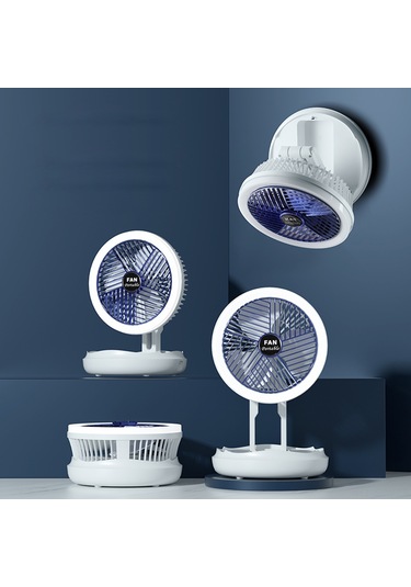 Maiyame F168 Multifonksiyonlı Klipsli Fan - 300 Açı Ayarı, 4 Hız Seviyesi, Yer Işığı Ve Parlaklık Kontrolü, 2000mah Li-pol Batarya, Type-c Şarj, Masaüstü/duvar Montajlı