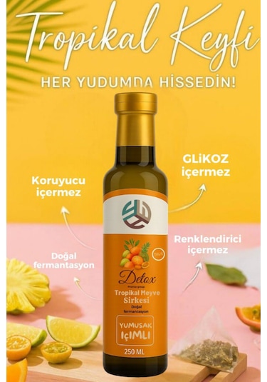 Kayısı  Sirkesi 250 Ml+ Tropikal Meyve  Sirkesi 250 Ml