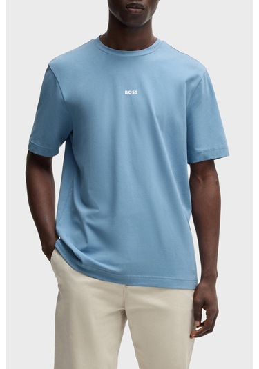Boss Erkek T Shirt 50473278 462 Mavi Mavi