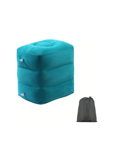 Elmpaly Ayarlanabilir Yükseklikli Havalı Ayaklık - Seyahat Ve Ofis İçin Taşınabilir Ergonomik Destek Açık Mavi