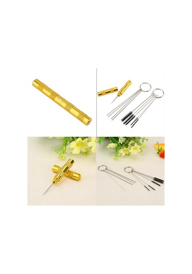 Geeroyoo Hava Fırçası Temizleme Seti: 5 Farklı Çaplı Fırça Ve İğne Aleti İle Nozzle, Boru Ve Sprey Aletlerini Derinlemesine Temizleyin