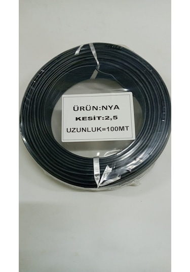 2.5 Mm Nya Siyah Tam Kesit Cca Kablo