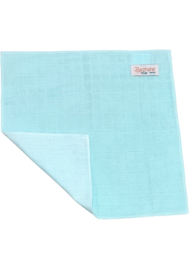Pamuk Muslin Kumaş Bebek Ağız Mendili Mavi 26x26cm Mavi