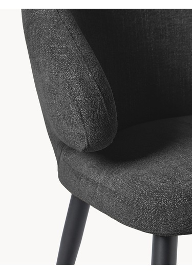 Celıa Bouclé Kollu Sandalye Midcentury Tarzında Şıklık Ve Konfor Siyah