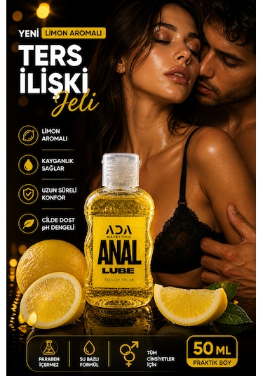 Ada Marketing 50 Ml Limon Aromalı Anal Kayganlaştırıcı Jel Özel Seri