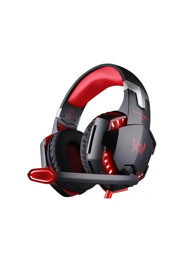 Ximistore9 Kotıon Each G2000 Oyun Kulaklığı - 3.5mm Bağlantı, Ses Yalıtımı Mikrofon, Surround Stereo, Ps4/xbox/pc Uyumlu, Kırmızı Led Işıklı