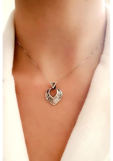 Sedef Taşlı Gümüş Kolye (464300214)