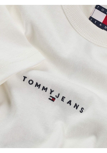 Tommy Hilfiger Tjm Rlx Lınear Logo Tee Ext-7248 Beyaz
