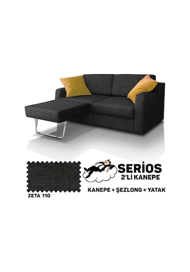 Serios Şezlonglu Yataklı Kanepe - Zeta 110