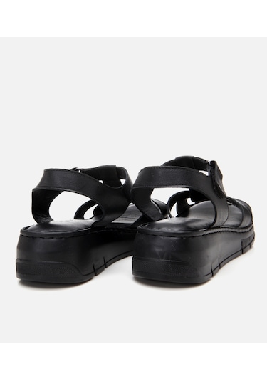 Hotiç Kadın Deri Siyah Ayarlanabilir Comfort Sandalet 01sah306850a100 Siyah-black Siyah