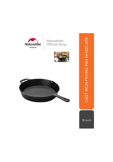 Naturehike Ultra Light Demir Döküm Tava 10 Inch Siyah