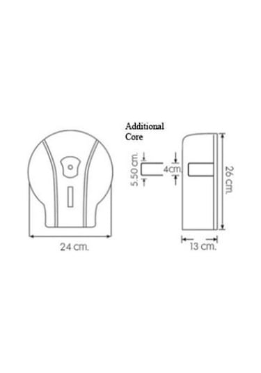 Vialli Mini  Jumbo Tuvalet Kağıdı Dispenseri Beyaz